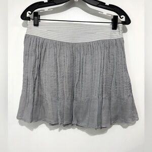 Catherine Malandrino Double Layer Silk Mini Skirt Grey Size 2